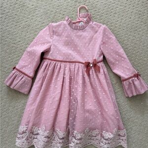 Pink Ruffled Kids Dress